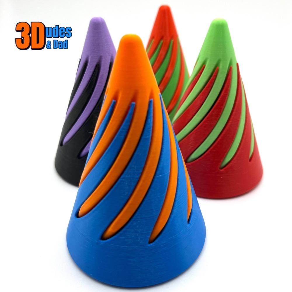3Dudes & Dad The Amazing, Impossible 3D Spiral Cone Fidget Toy
