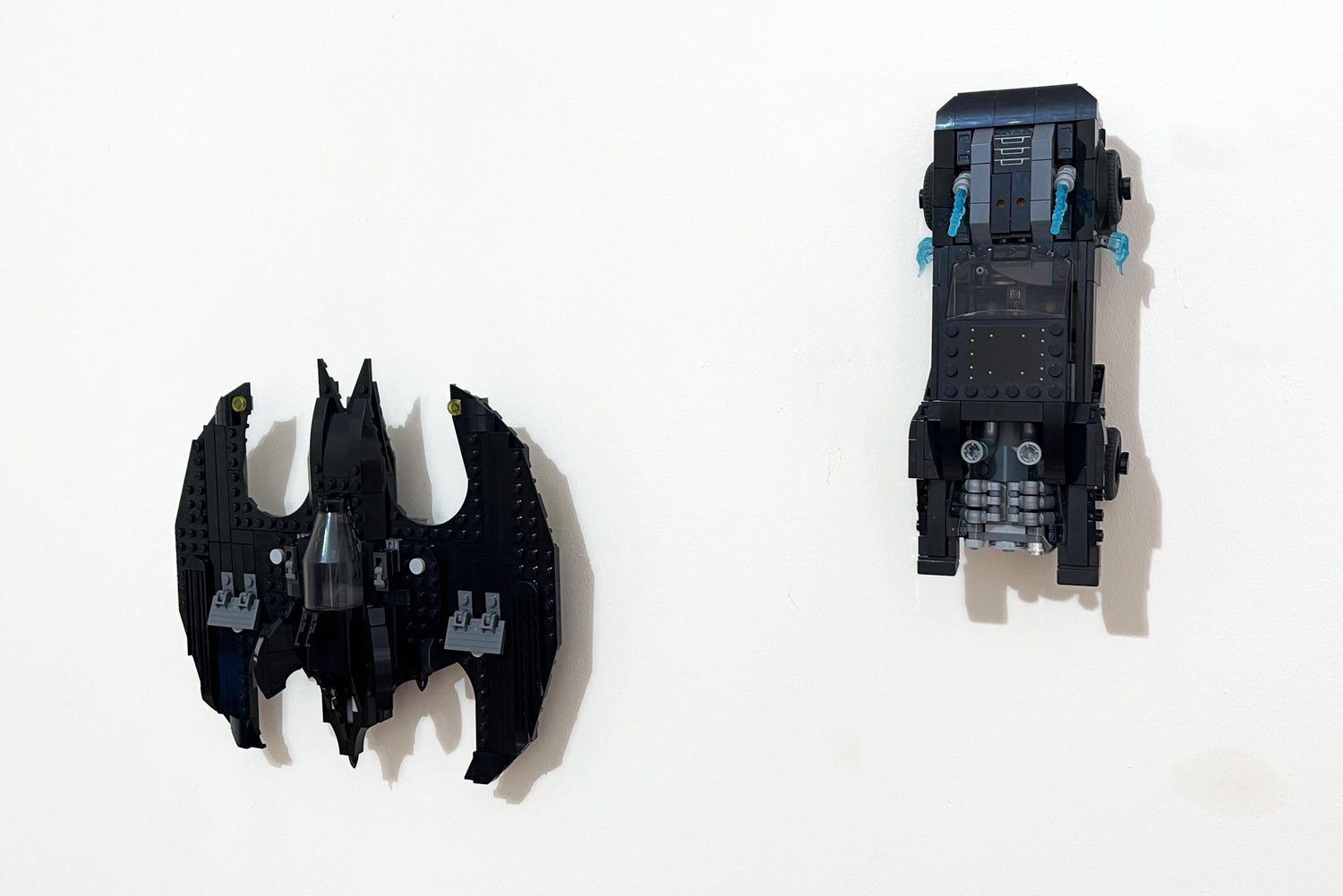 Wall mounted Batmobile and Batwing