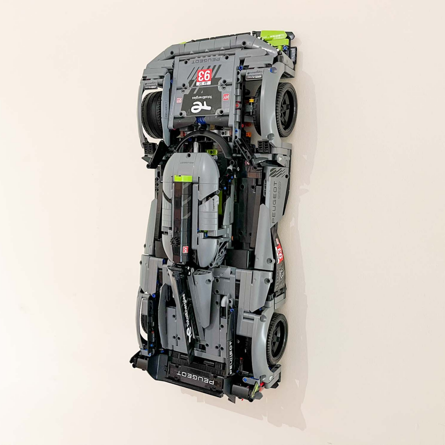Wall Mount Bracket for LEGO Technic Peugeot 9X8 24H Le Mans Hybrid Hypercar (set 42156)