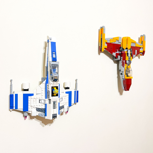 Wall Mount Brackets for LEGO Star Wars New Republic E-Wing vs Shin Hati's Starfighter (set 75364)