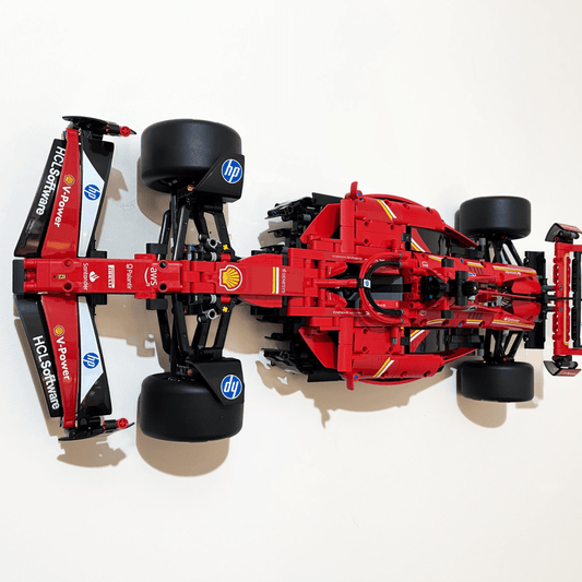 3Dudes & Dad Wall Mount Bracket (horizontal) for LEGO Technic Ferrari SF-24 F1 car (set 42207)