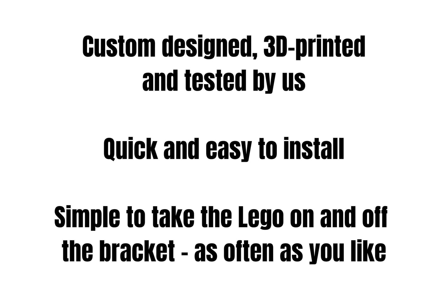3Dudes & Dad Wall Mount Bracket (horizontal) for LEGO Technic McLaren Formula 1 2022 (set 42141)