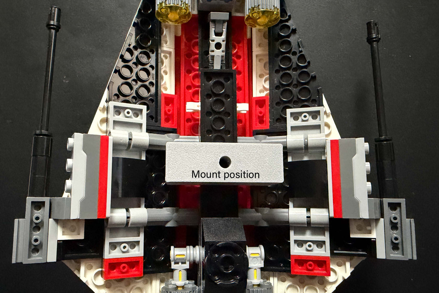 Wall mount for Lego Jedi Bob's Starfighter