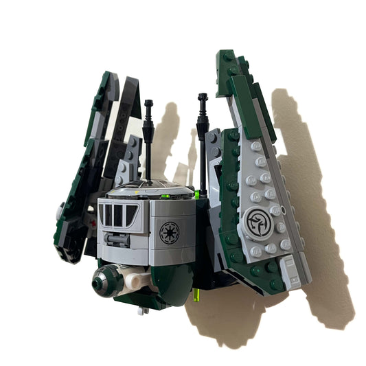 Wall Mount Bracket for LEGO Star Wars Yoda's Jedi Starfighter (set 75360)