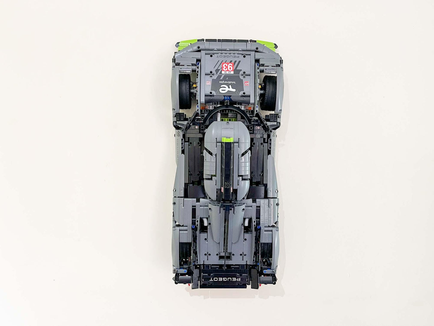 Wall Mount Bracket compatible with LEGO?½ Technic Peugeot 9X8 24H Le Mans Hybrid Hypercar (set 42156) - 3Dudes & Dad