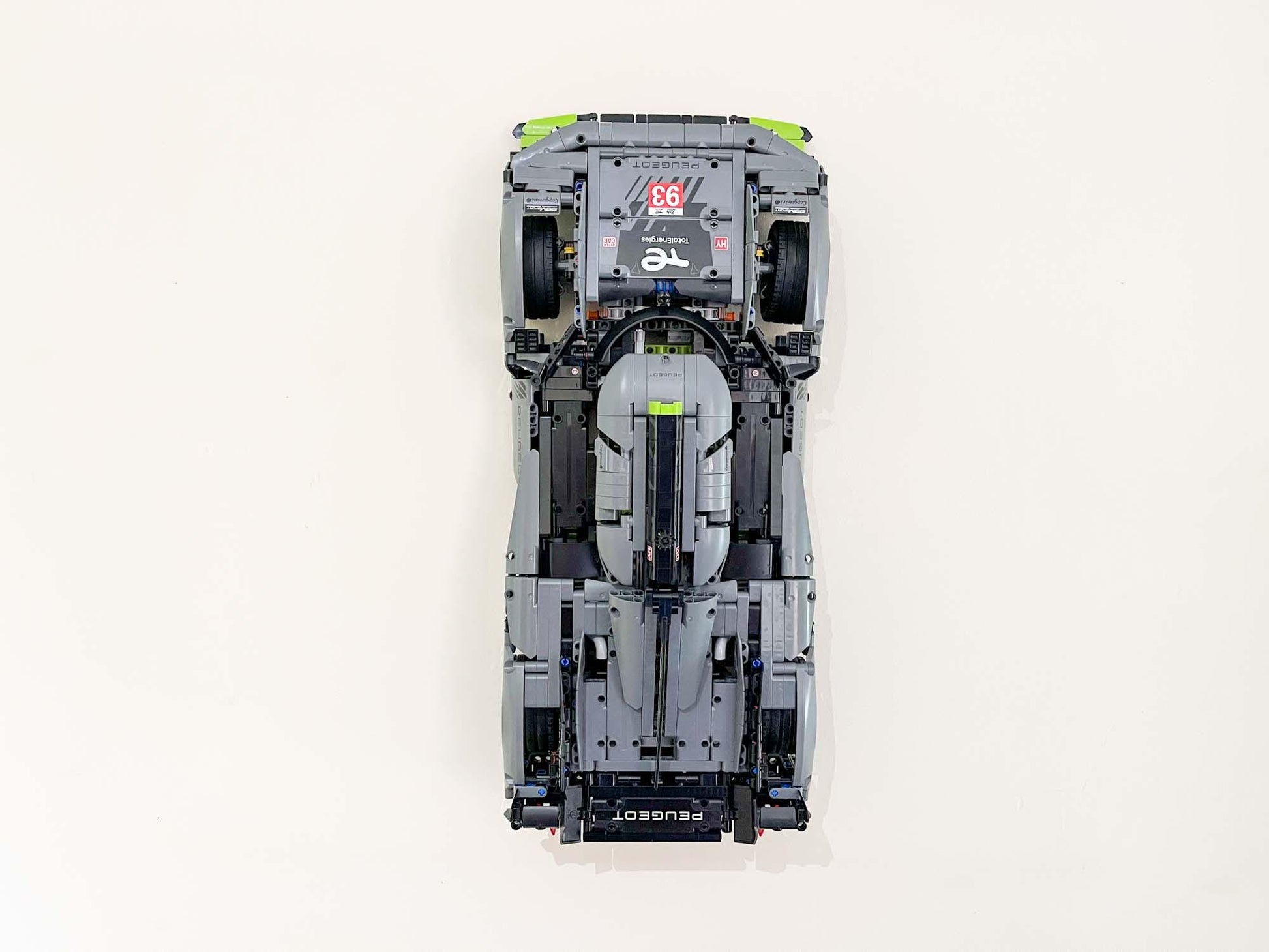 Wall Mount Bracket compatible with LEGO?½ Technic Peugeot 9X8 24H Le Mans Hybrid Hypercar (set 42156) - 3Dudes & Dad