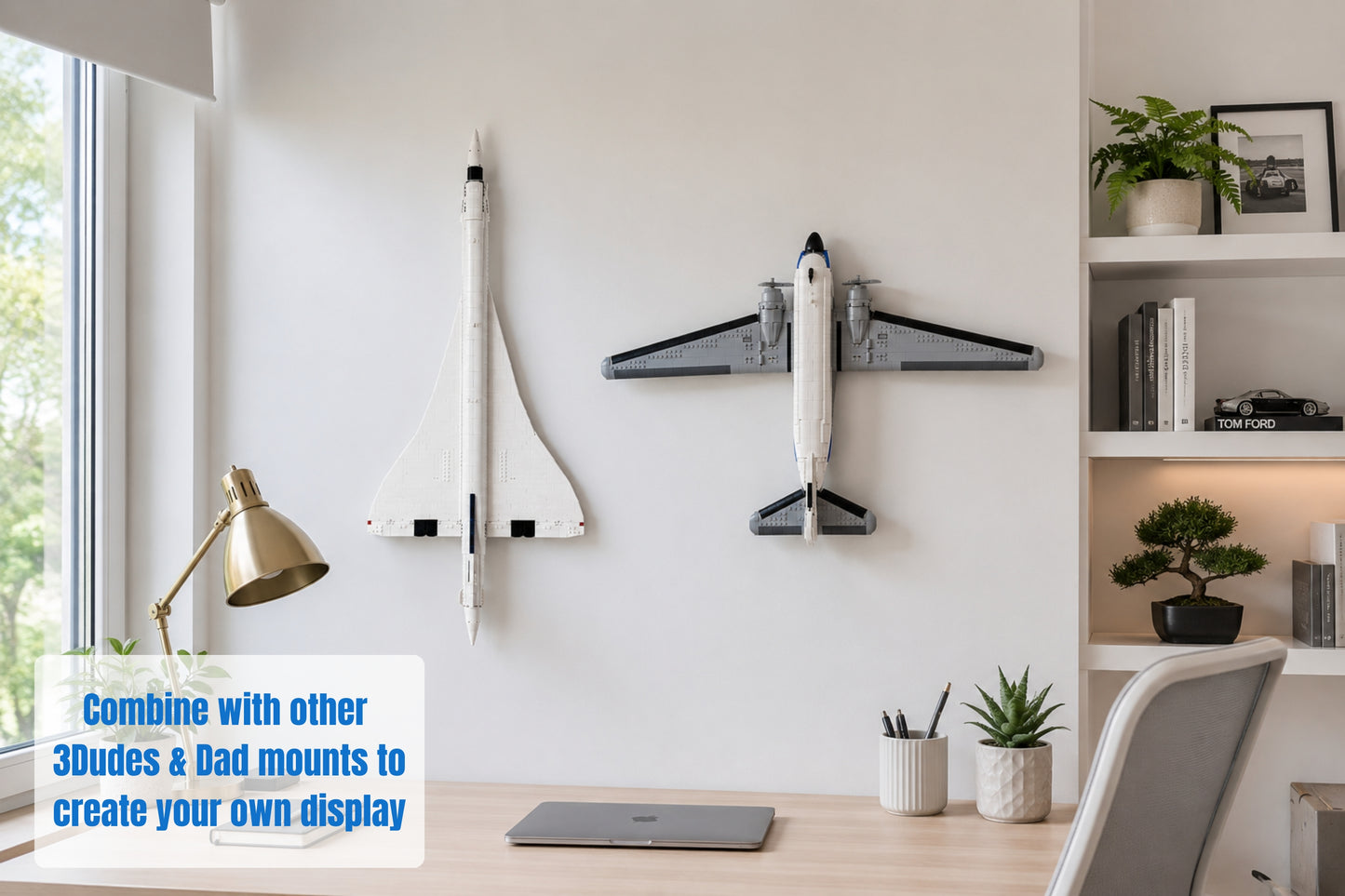 Wall Mount Bracket for LEGO Icons Douglas DC-3 PAN AM Airliner (set 11378)