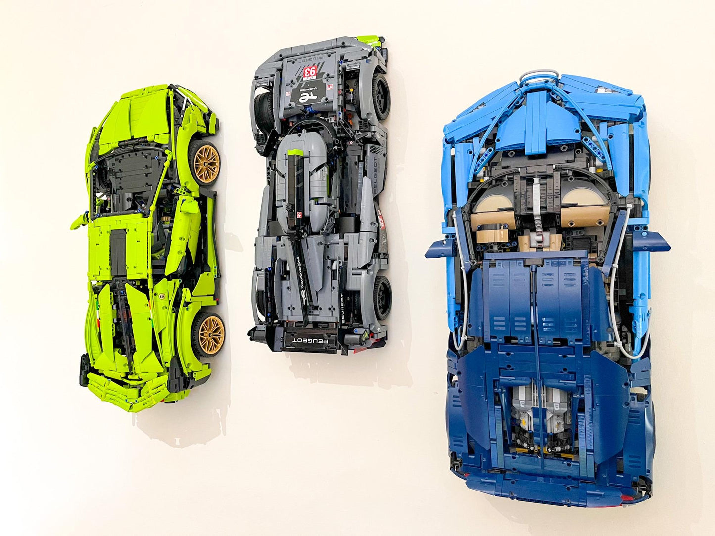 Wall Mount Bracket compatible with LEGO?½ Technic Peugeot 9X8 24H Le Mans Hybrid Hypercar (set 42156) - 3Dudes & Dad